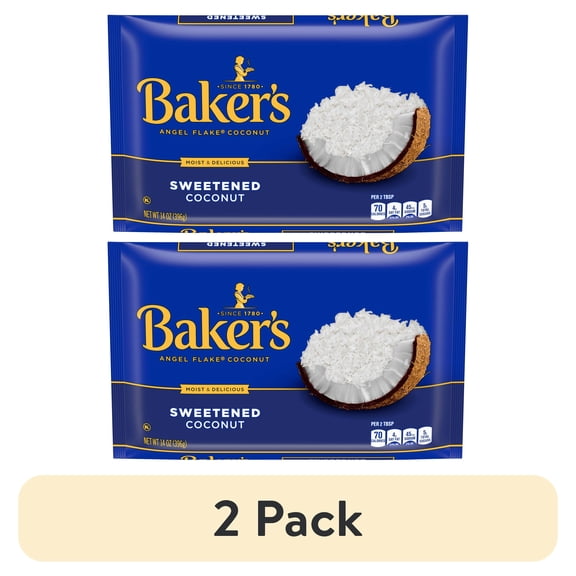 (2 pack) 2X - Baker's Angel Flake Sweetened Coconut - 14 oz