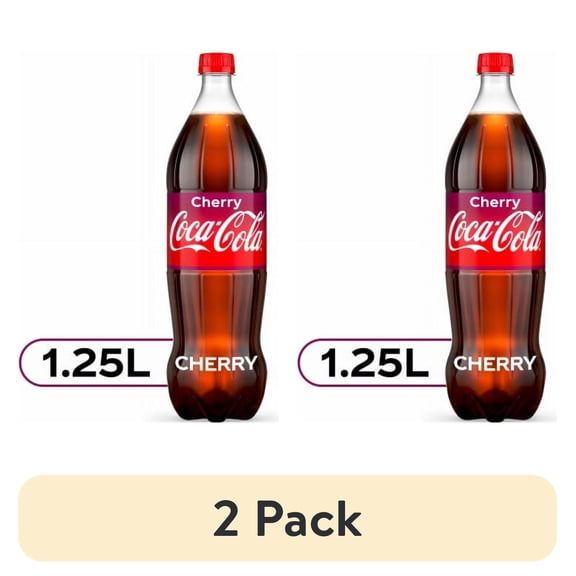 (2 pack) 2X-Coca-Cola Cherry Soda Bottle - 1.25 liter