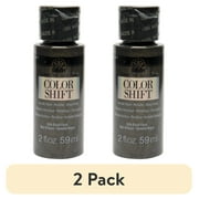 (2 pack) FolkArt Color Shift Acrylic Craft Paint, Gloss Finish, Black, 2 fl oz