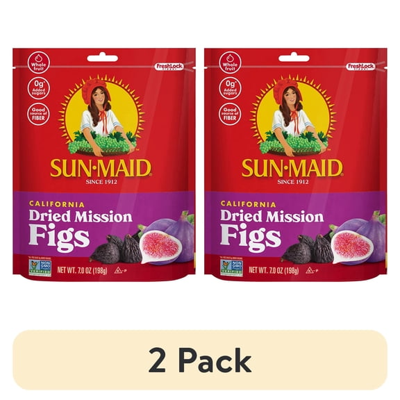 (2 pack) 2pcs Dried Mission Figs, No added sugar, Non-GMO 7 oz (Pack of 1)