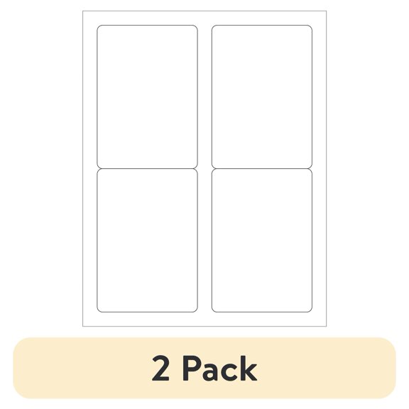 (2 pack) Office Depot® Brand Inkjet/Laser Labels, LL119MC, Rectangular, 3 1/2" x 5", White, Master Case Of 4,000
