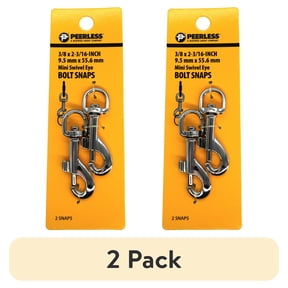 (4 pack) 3/8" Mini Swivel Eye Bolt Snaps, 2 Count, Peerless Chain, #4726538