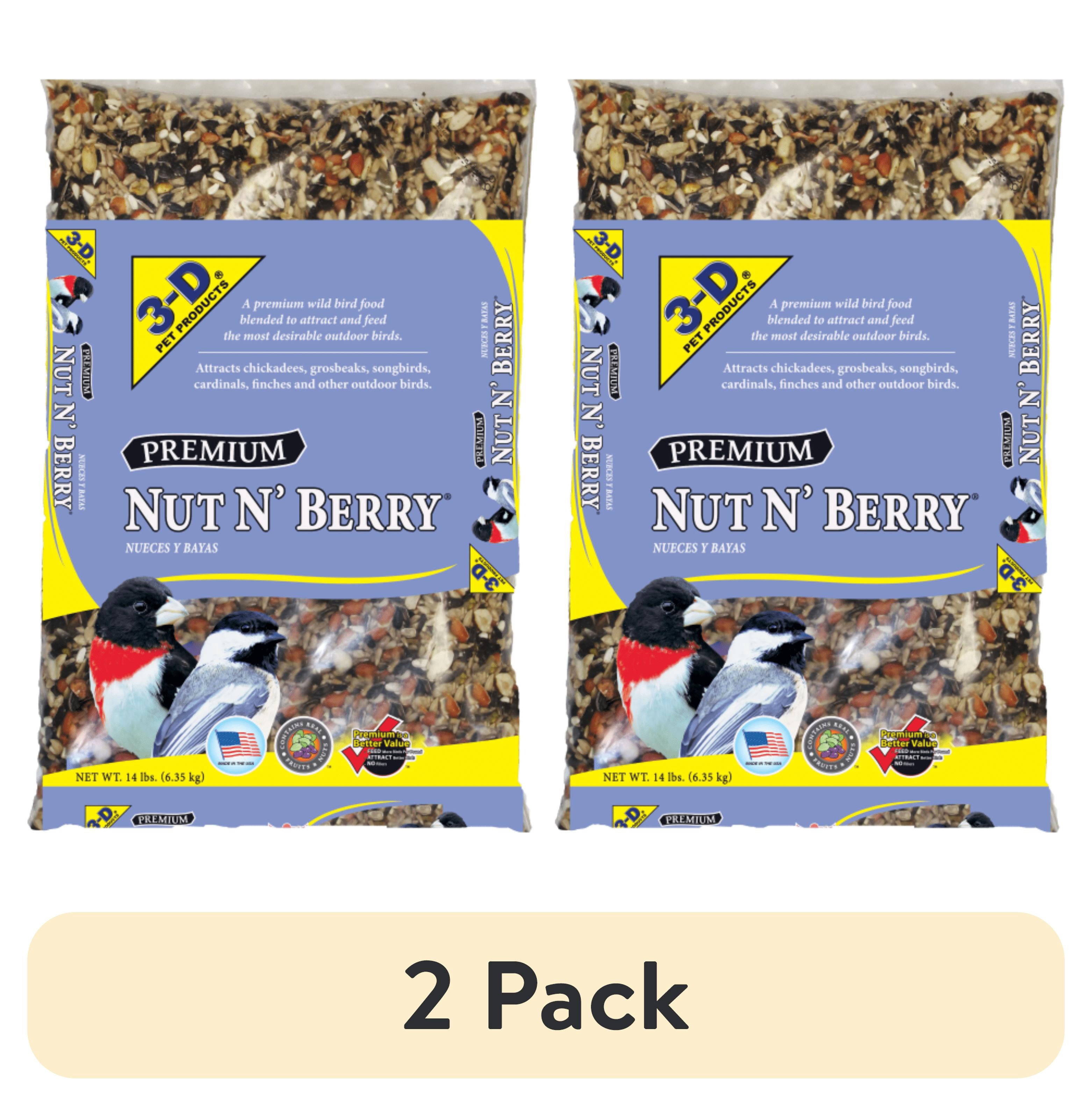 (2 pack) 3-D Pet Products Premium Nut N' Berry Blend Dry Wild Bird Food, 14 lb.,  Does Not Contain Fillers