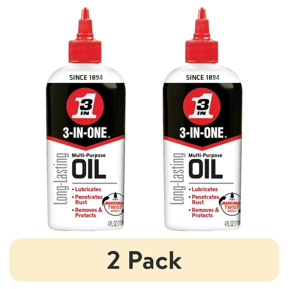 (2 pack) 3-IN-ONE Multi-Purpose Oil with Marksman Spout, 4 OZ