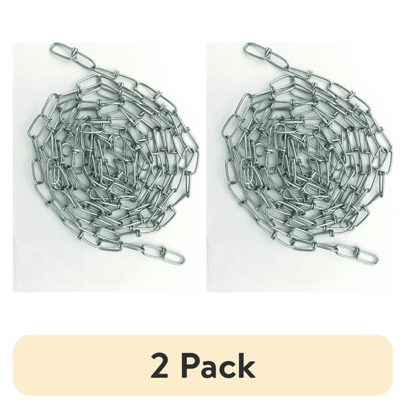 (2 pack) #3 Twin Loop Chain, 10', Peerless Chain Company, #4840735 (Hook Not Included)