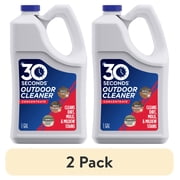 (2 pack) 30 SECONDS Outdoor Cleaner, 1 Gallon Concentrate for Concrete Surfaces, Cleans Algae, Mold, Mildew Stains
