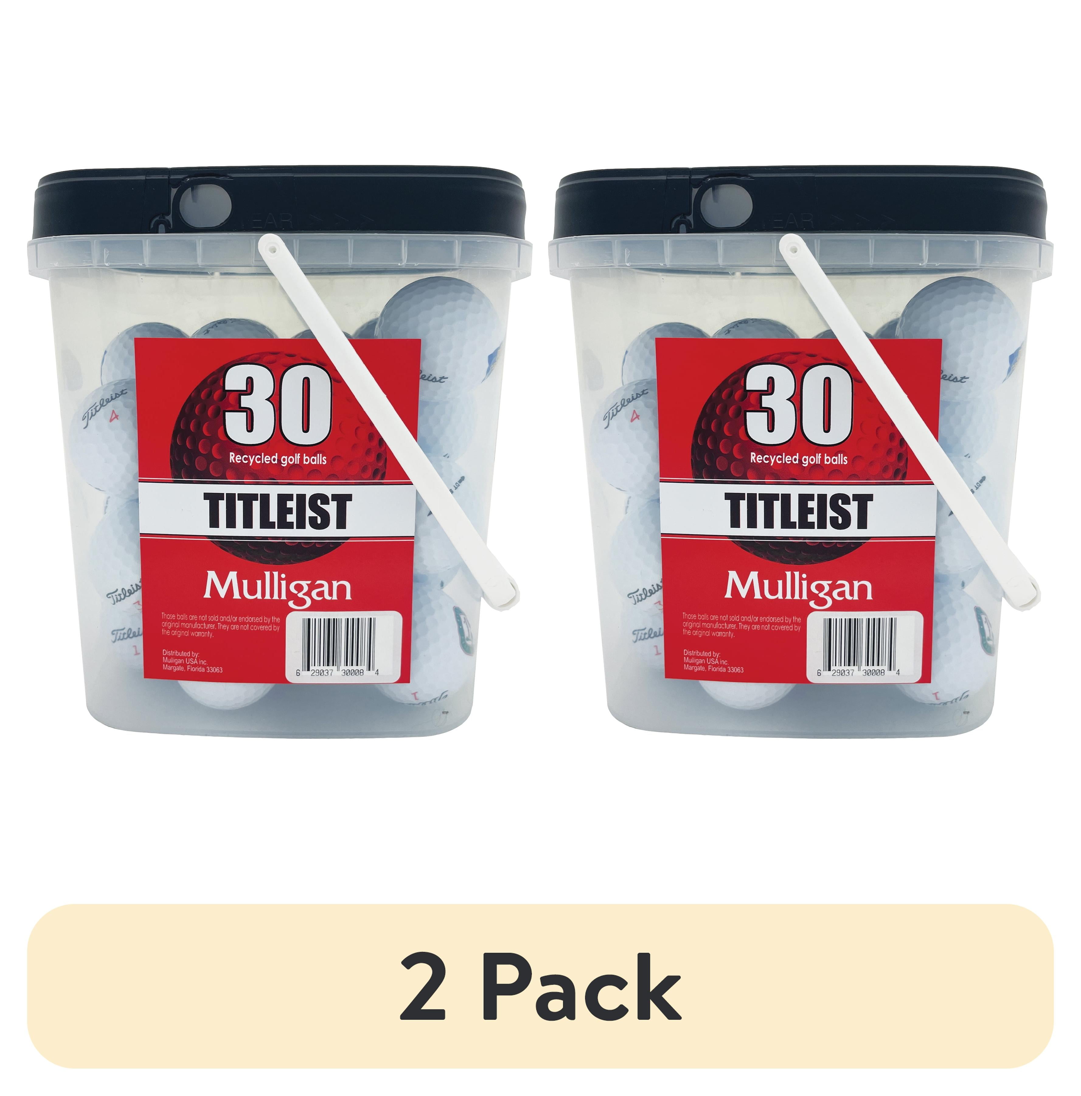 (2 pack) 30 Titleist Used Recycled White Golf Balls, by Mulligan