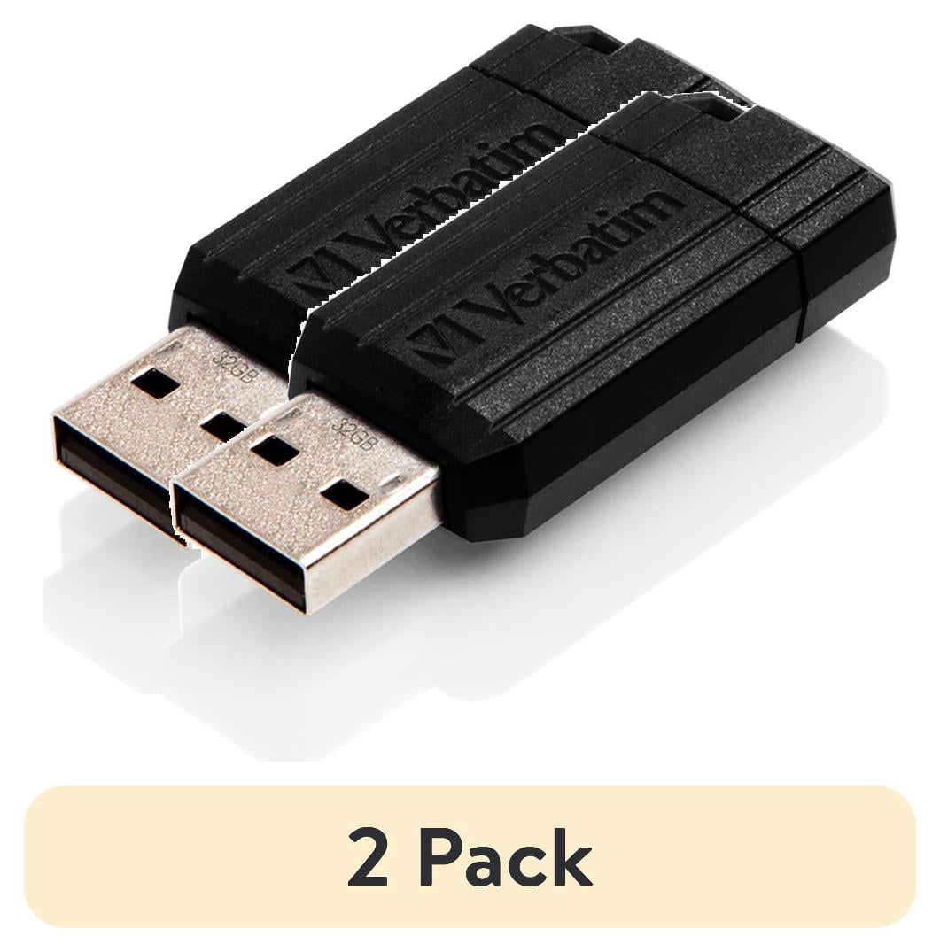 (2 pack) Verbatim Pinstripe 32GB USB 2.0 Flash Drive 49064