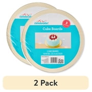 (2 pack) 10" Gold Round Paper Cake Boards, 3 Count, by Way To Celebrate