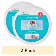 (2 pack) 10" Silver Round Paper Cake Boards, 3 Count, by Way To Celebrate