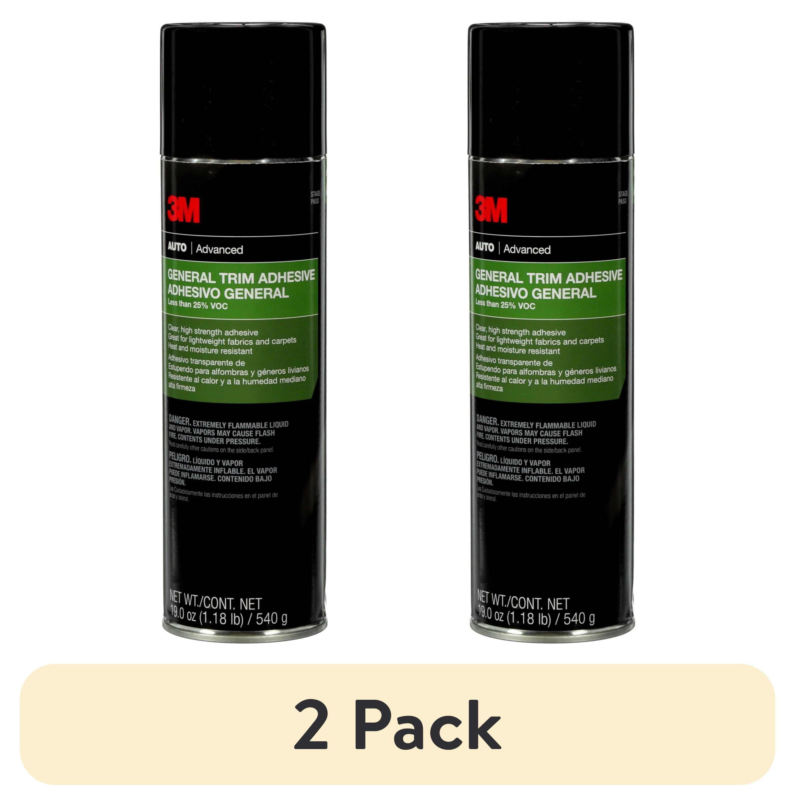 (2 pack) 3M General Trim Spray Adhesive, 39187, Automotive, Carpet, Fabric, 19 oz., 1 Can