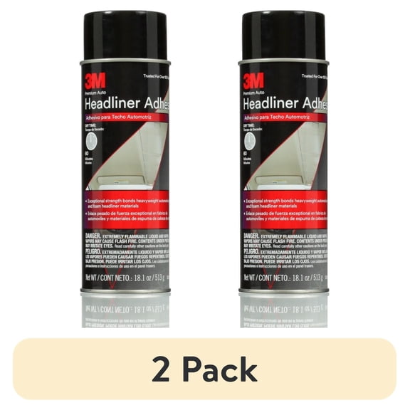 (2 pack) 3M Automotive Headliner & Fabric Adhesive, 38808, 18.1 oz