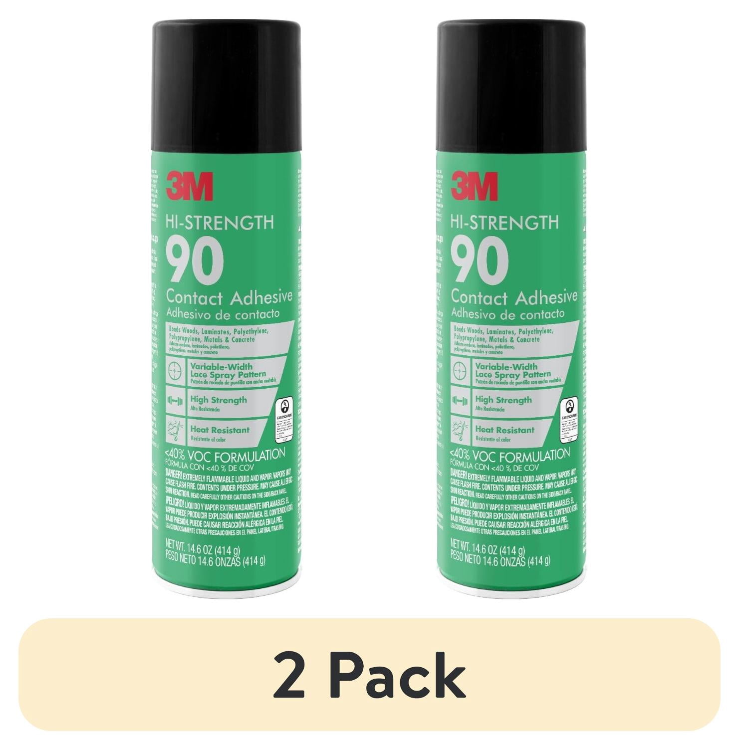 (2 pack) 3M Hi-Strength 90 Contact Adhesive, Low VOC, 14.6 oz