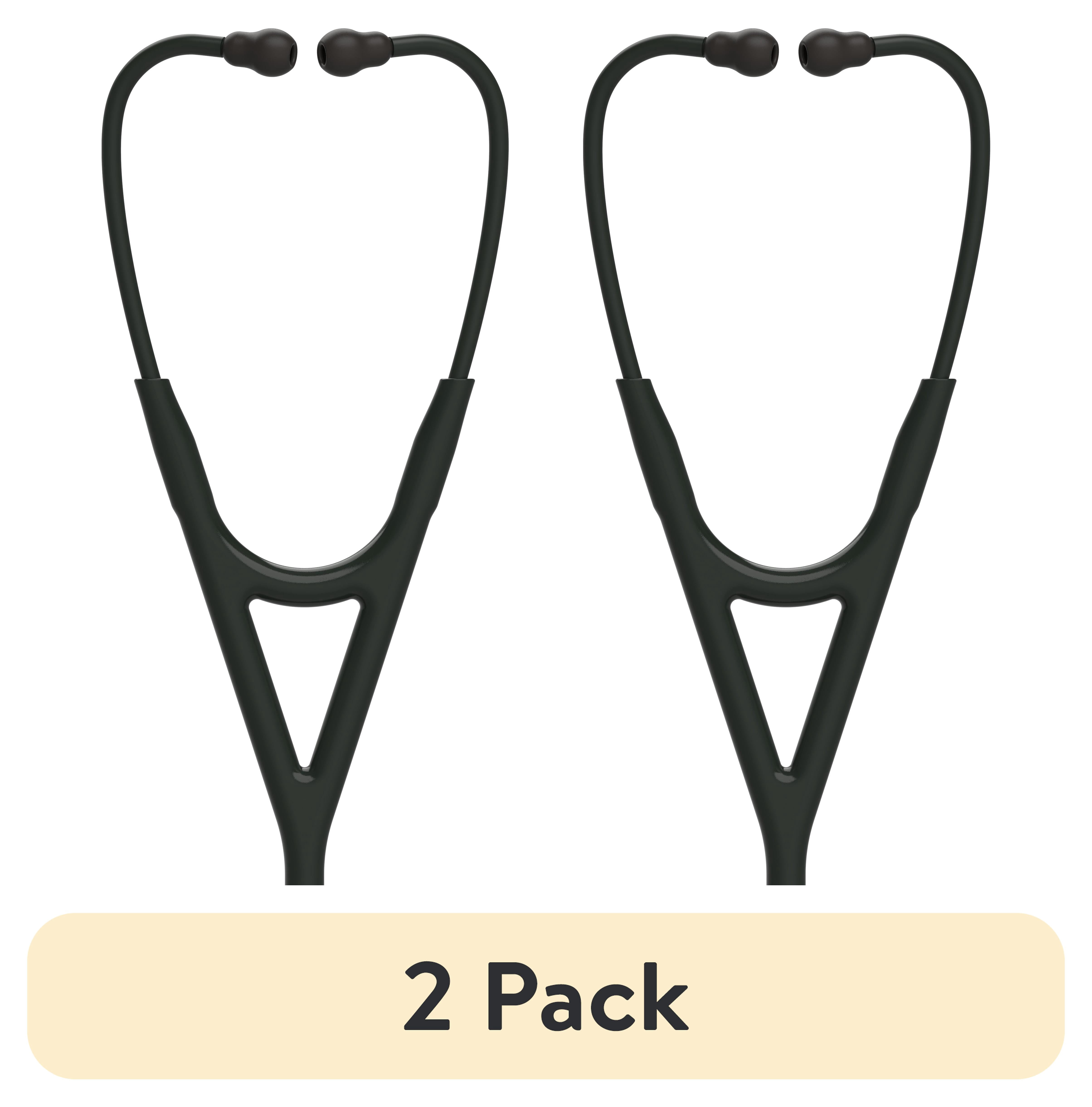 (2 pack) 3M Littmann Cardiology IV Stethoscope, Smoke-Finish, Black Tube, Black Stem and Black Headset, 6232