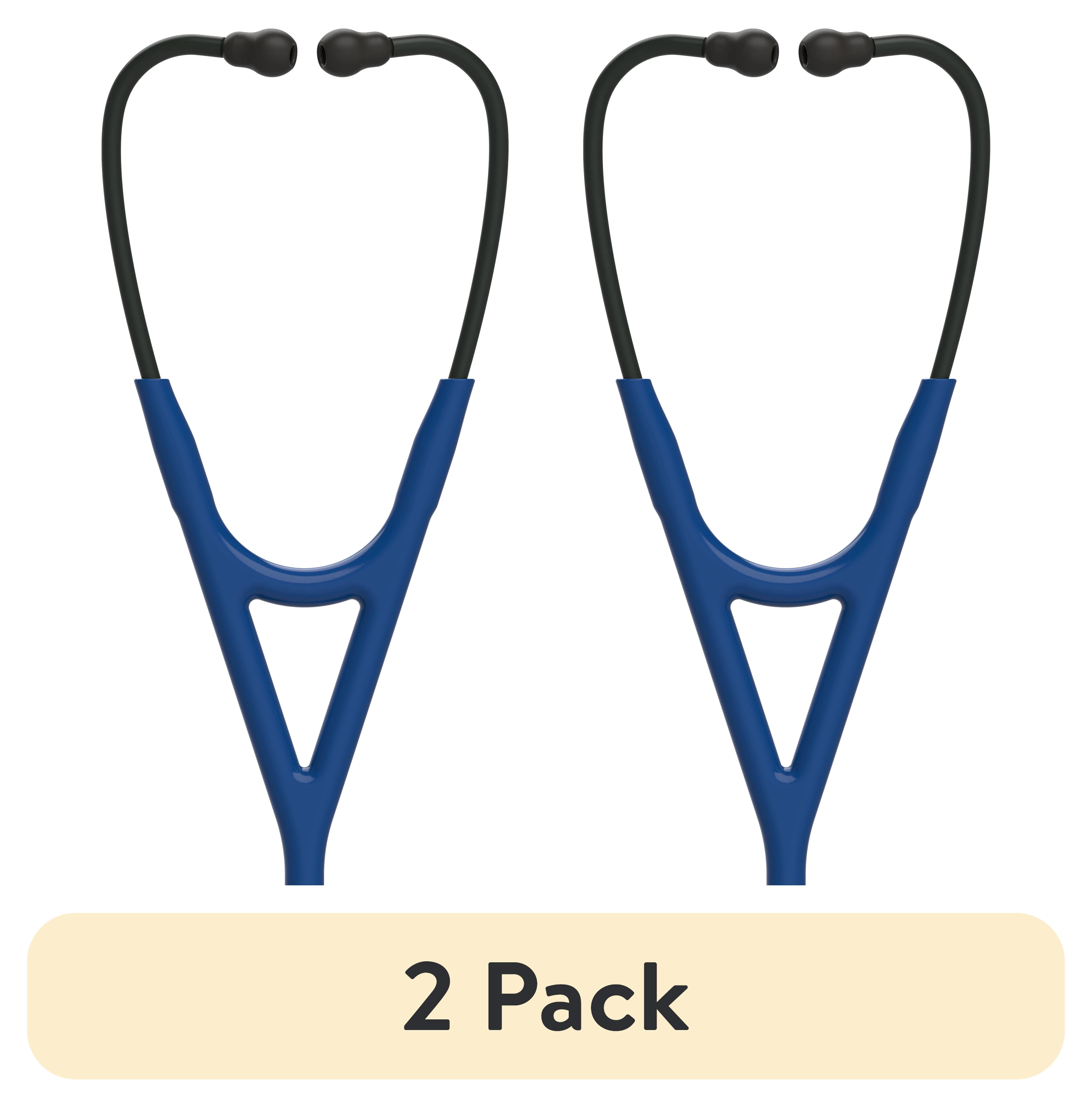 (2 pack) 3M Littmann Cardiology IV Diagnostic Stethoscope, Stainless Steel Black-Finish Chestpiece, 27" Navy Blue Tube, Black Stem