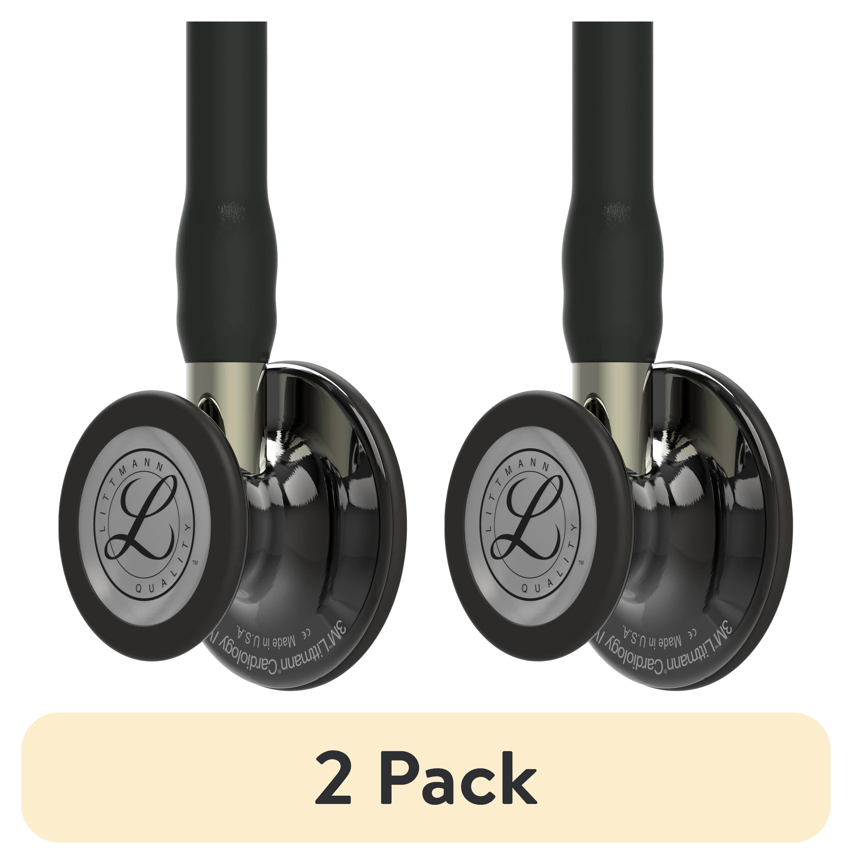 (2 pack) Littmann Cardiology IV Diagnostic Stethoscope, Smoke, Black Tube, Champagne Stem