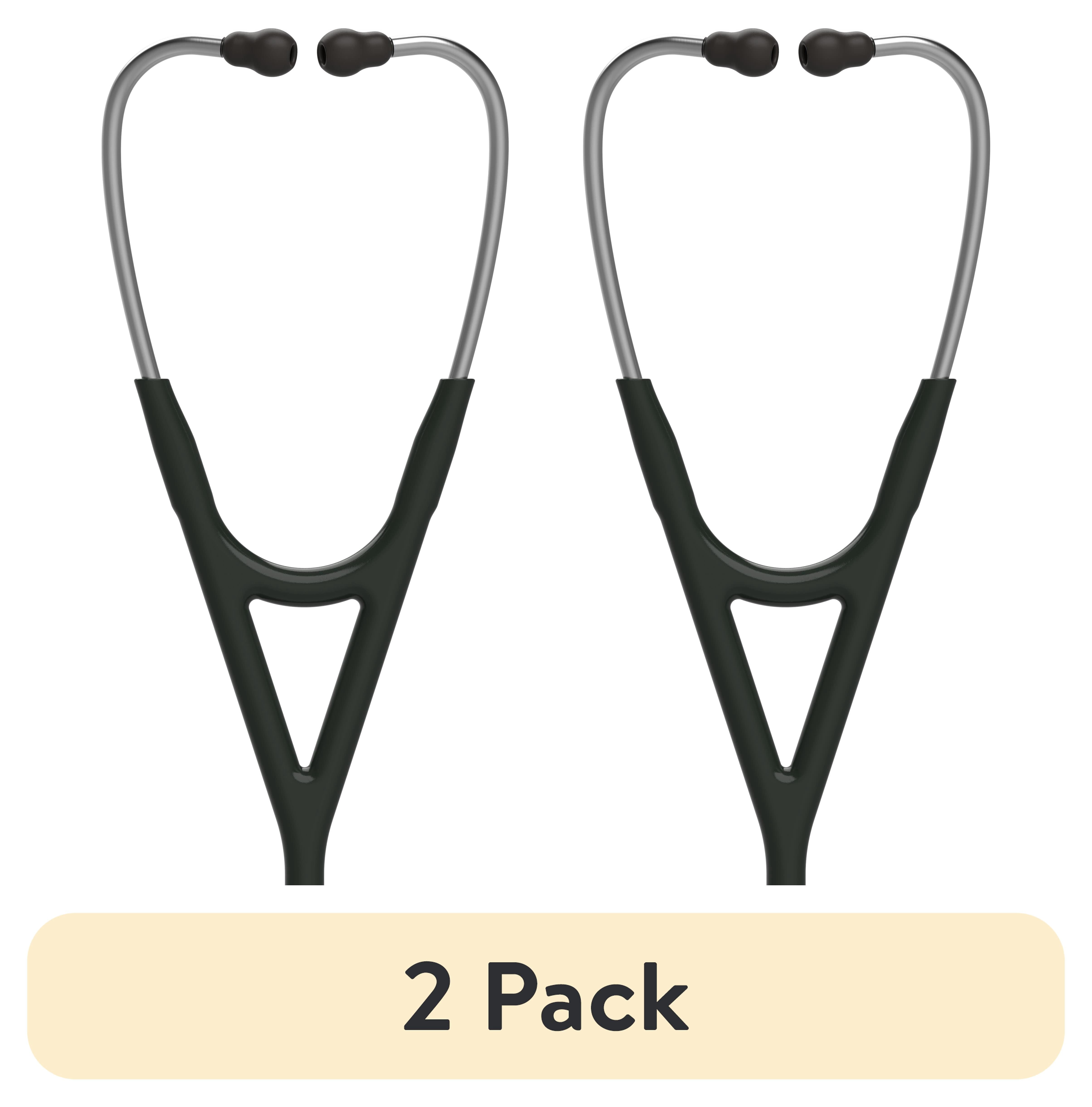 (2 pack) 3M Littmann Cardiology IV Stethoscope, Stainless Steel Chestpiece, Black Tube, 6151