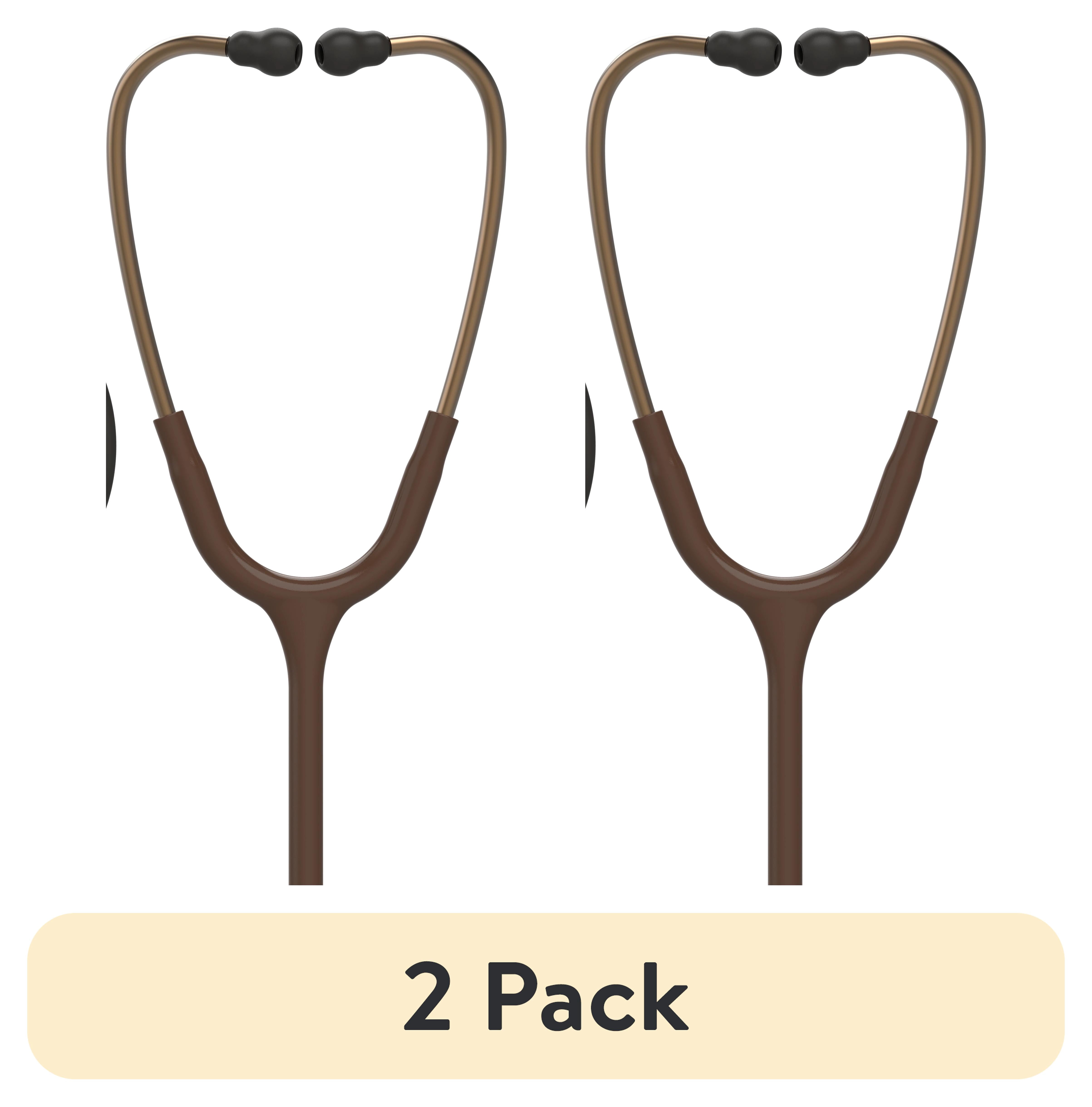 (2 pack) 3M Littmann Classic III Monitoring Stethoscope, 5809, Stainless Steel Copper-Finish Chestpiece, 27" Chocolate Tube