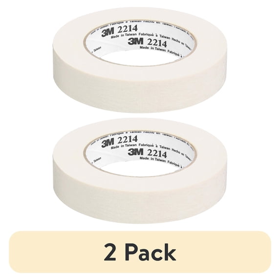 (2 pack) 3M Paper Masking Tape, 1 1/2" x 60 Yds, Tan, Tan, 24 / Carton (Quantity)