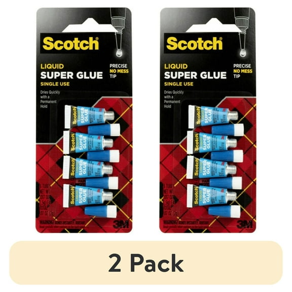 3M Scotch Single-Use Super Glue, 4/Pkg.