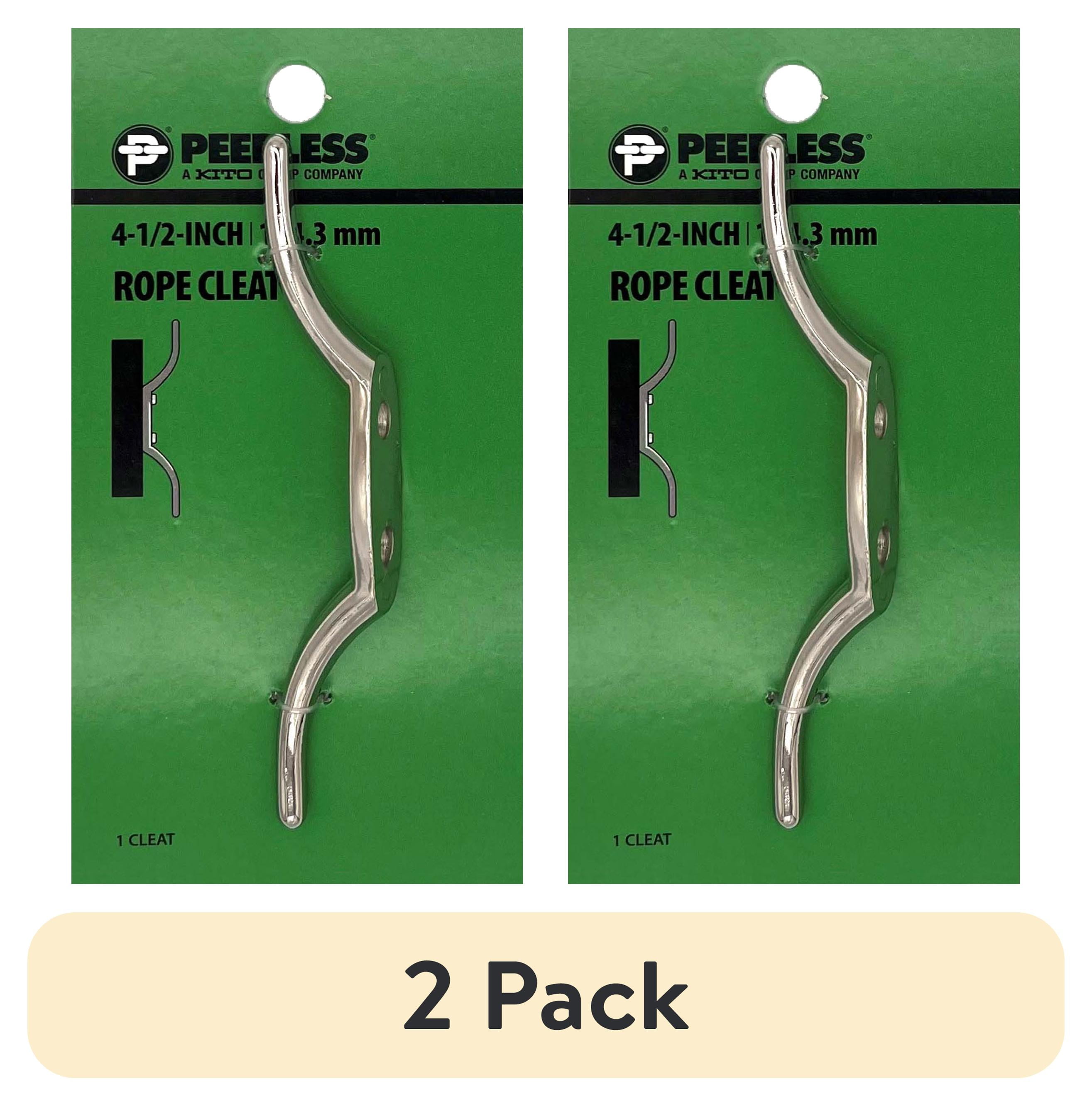 (2 pack) 4 1/2" Rope Cleat, Zinc, Peerless Chain Company, #4712538CL