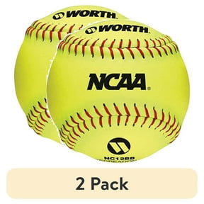 (2 pack) (4 Pack) Worth 12" Yellow Practice Slowpitch Softballs