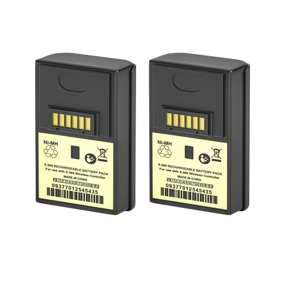 2 pack 4800mAh Rechargeable Ni-MH Battery for Xbox 360 Controller