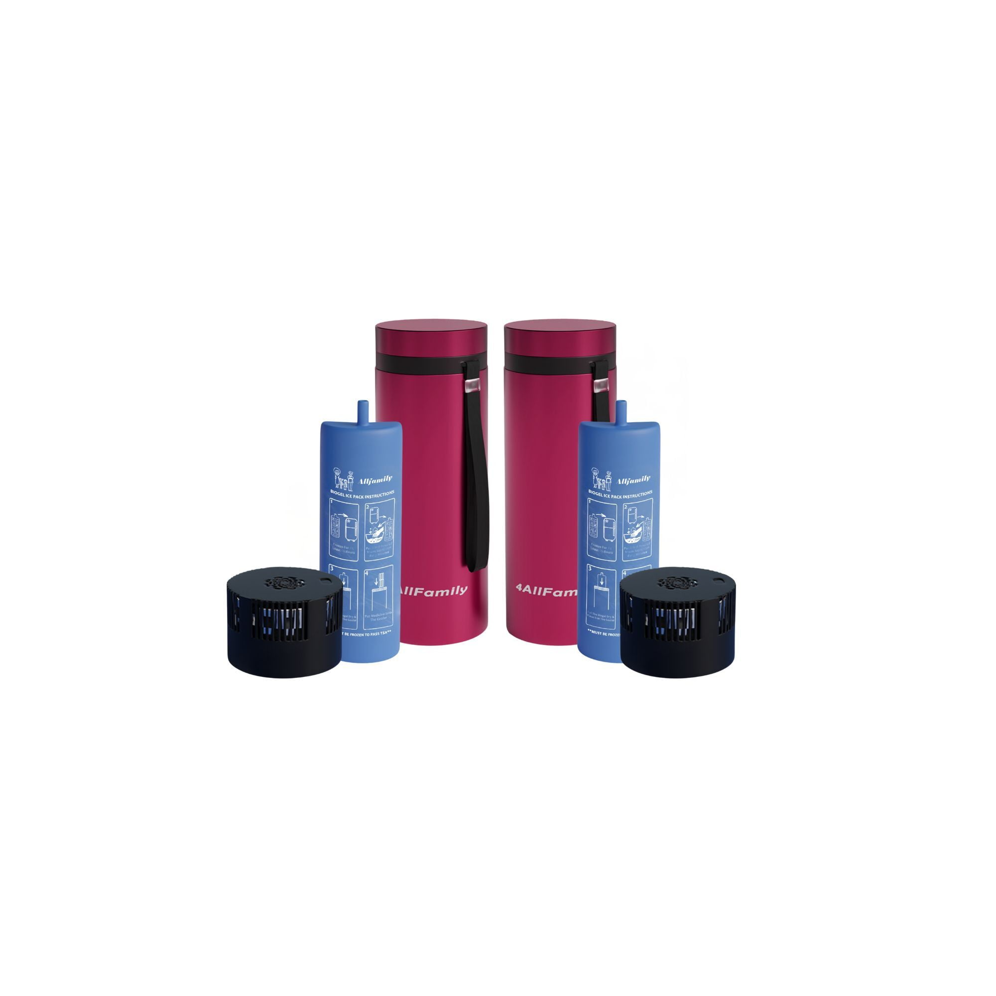 2 pack) 4ALLFAMILY Explorer 72 Hours Insulin Cooler TSA Approved