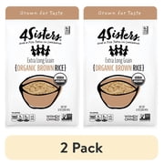 2 pack 4Sisters Long Grain Organic Brown Rice, 32 oz