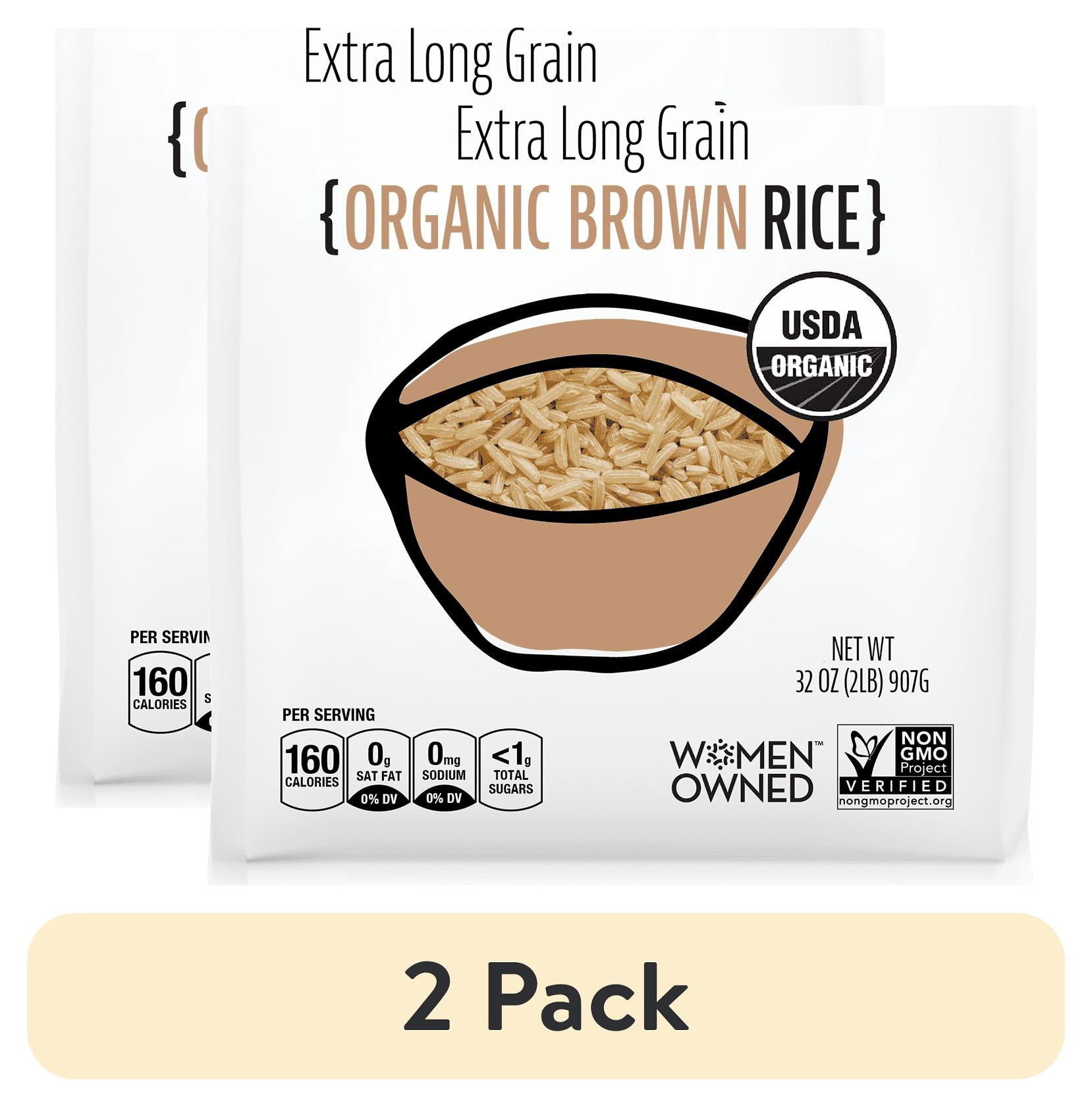 (2 pack) 4Sisters Organic Brown Rice, 32oz - Walmart.com