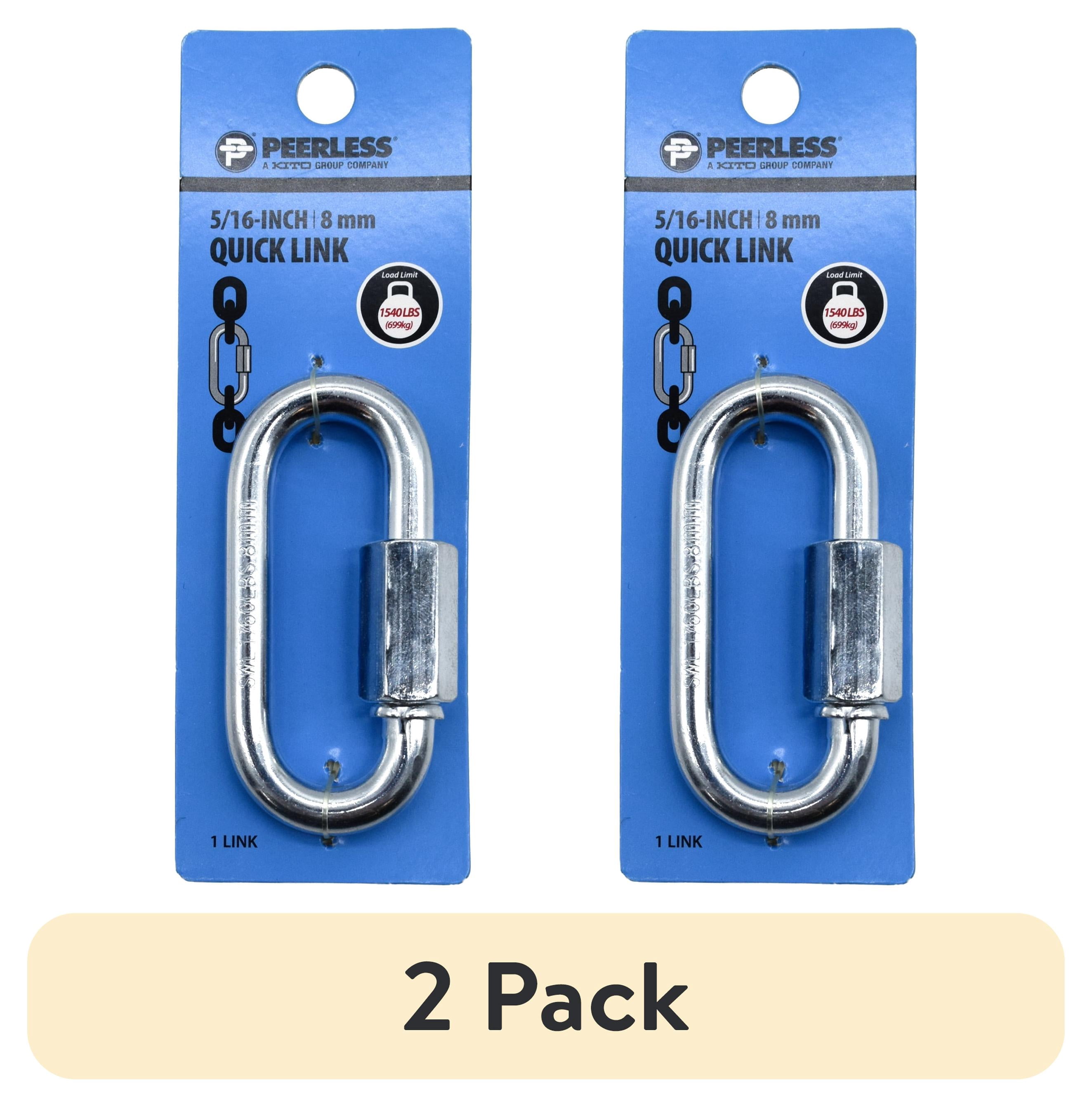 (2 pack) 5/16" Quick Link, Zinc, Heavy Duty, Peerless Chain Company, #4721338