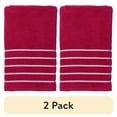 thumbnail interactive-video image 1 of (2 pack) 5.96 Cotton Beach Towel, 28x60, Mainstays, Pink Multi-Stripe, 1 of 6