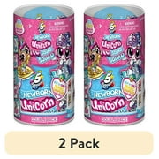 (2 pack) 5 Surprise Newborn Unicorn Squad 2-Pack Dolls, Color Changing Diaper, Convertible Capsule