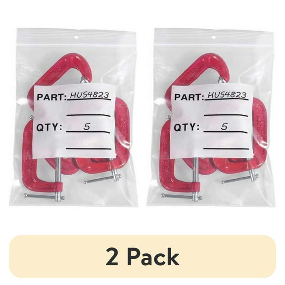 Office Depot® Brand Parts Bags With Hang Holes, 5" x 8", Clear/White, Case Of 1,000