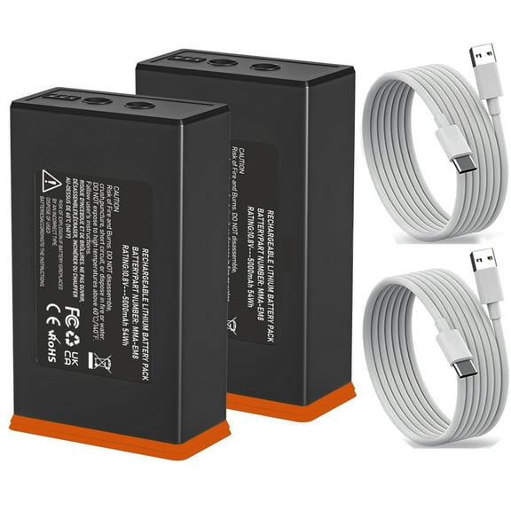 2 pack 5000mAh Rechargeable Lithium-Ion Battery for Edge Series Cellular Trail Camera Replacement Battery for Moultrie Edge, Edge PRO, Edge 2, Edge 2 PRO