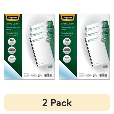 Fellowes Thermal Binding System Covers - 9 3/4 X 11 1/8 Inch Black/Clear (Pack Of 30)
