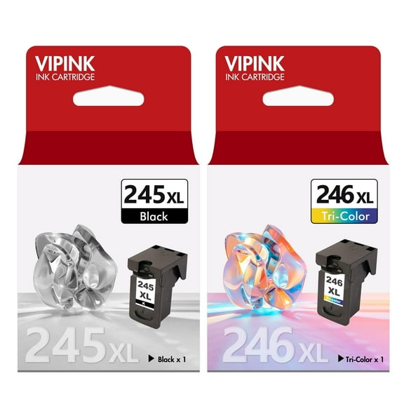 245XL Ink Cartridges for Canon Ink 245 PG-245XL Compatible with Cannon Pixma MX490 MX492 MG2522 TS3100 TS3122 TS3300 TS3322 TR4500 TR4520 TR4522 Printer, 2 Pack
