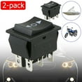 thumbnail image 1 of 2-pack 6 PIN DPDT Double Pole Double Throw 20 Amp Momentary Rocker Switch, 1 of 5