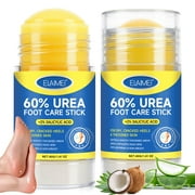 2-pack 60% Urea Foot Cream Stick with 2% Salicylic Acid, Foot Moisturizer Heel Balm for Dry Feet Cracked Heels, Callus Softener & Exfoliating, Foot Repair Stick