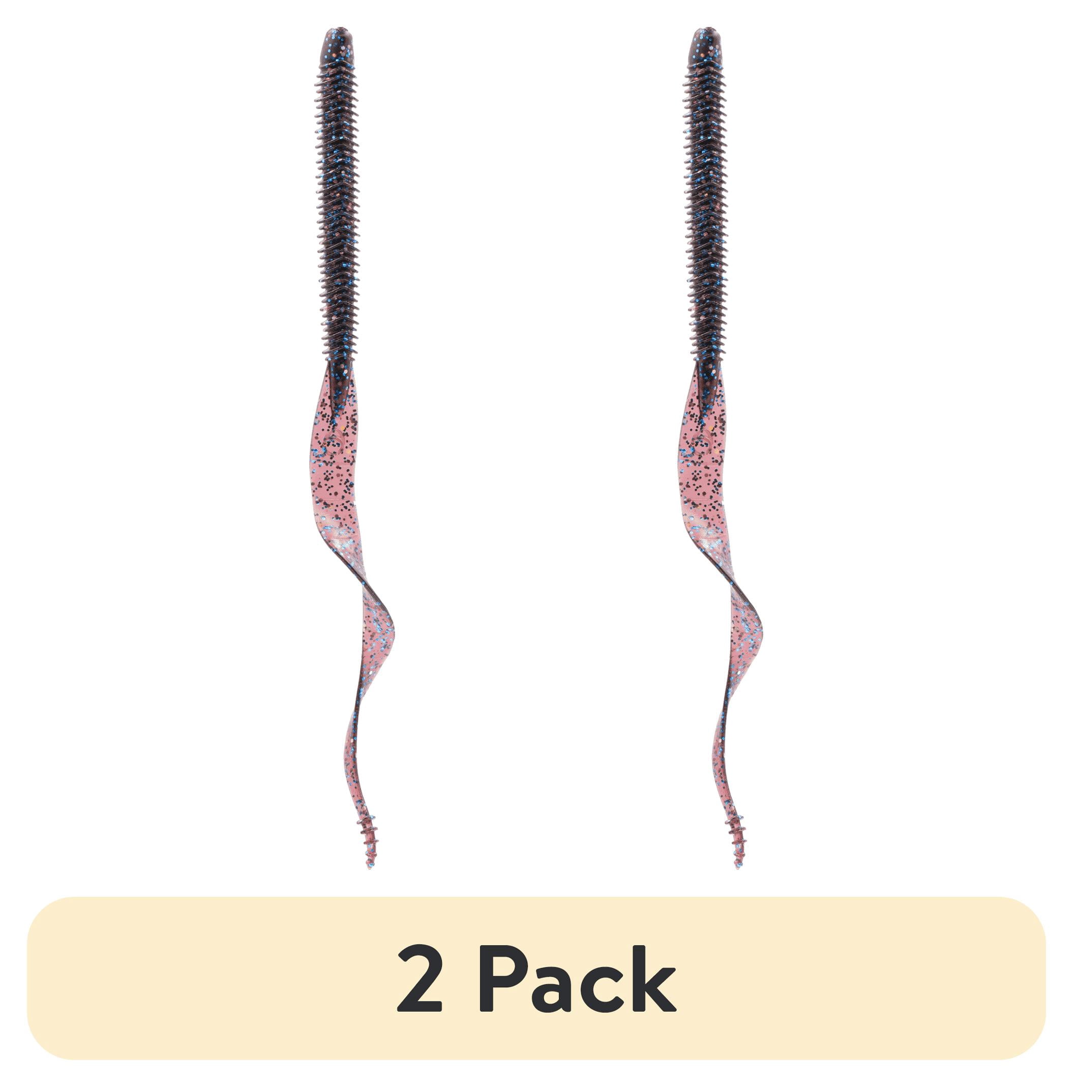 (2 pack) 6th Sense Boosa 9.6 in Ribbon Tail Worm, High–Action Soft Plastic Bass Bait