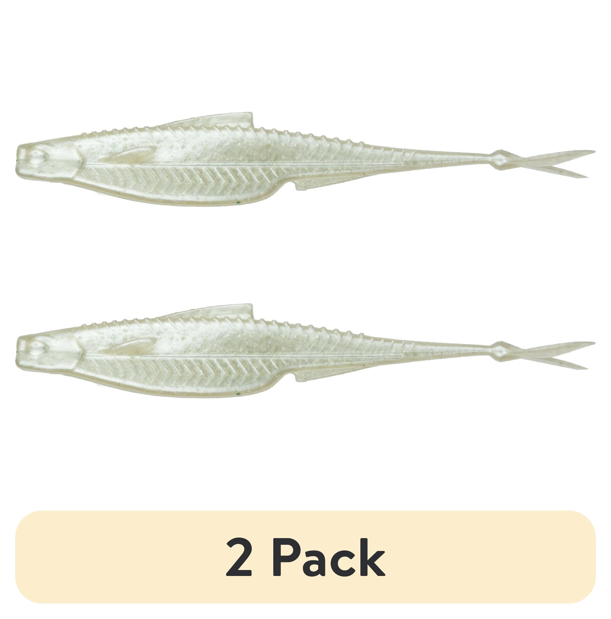 (2 pack) 6th Sense Flush 5.2 in Soft Jerkbait Bass Fishing Lure Weedless Fins 5/0 Hook Fit Made in USA