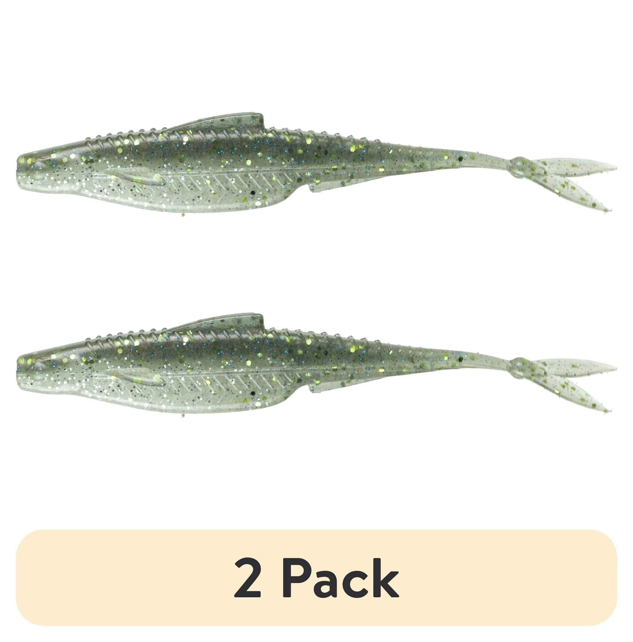 (2 pack) 6th Sense Flush 5.2 in Soft Jerkbait Bass Fishing Lure Weedless Fins 5/0 Hook Fit Made in USA