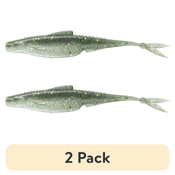 (2 pack) 6th Sense Flush 5.2 in Soft Jerkbait Bass Fishing Lure Weedless Fins 5/0 Hook Fit Made in USA