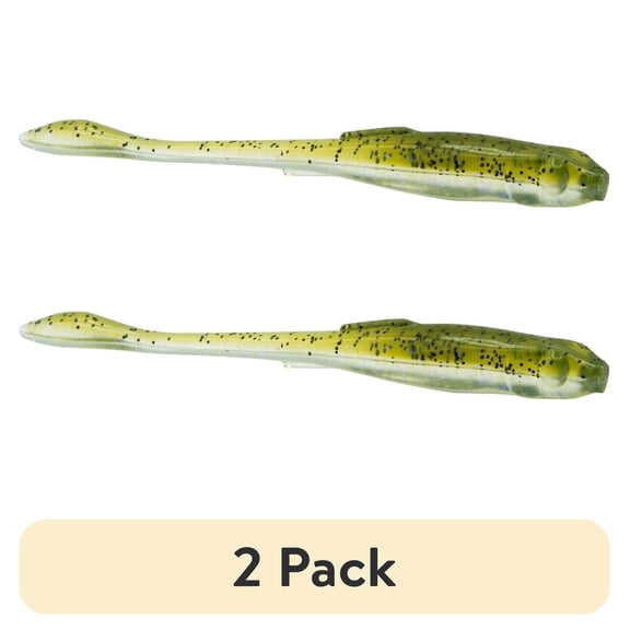 (2 pack) 6th Sense Glitch 3.8 in Soft Plastic Bass Fishing Lure Flat Belly Baitfish Design 10 Pack A