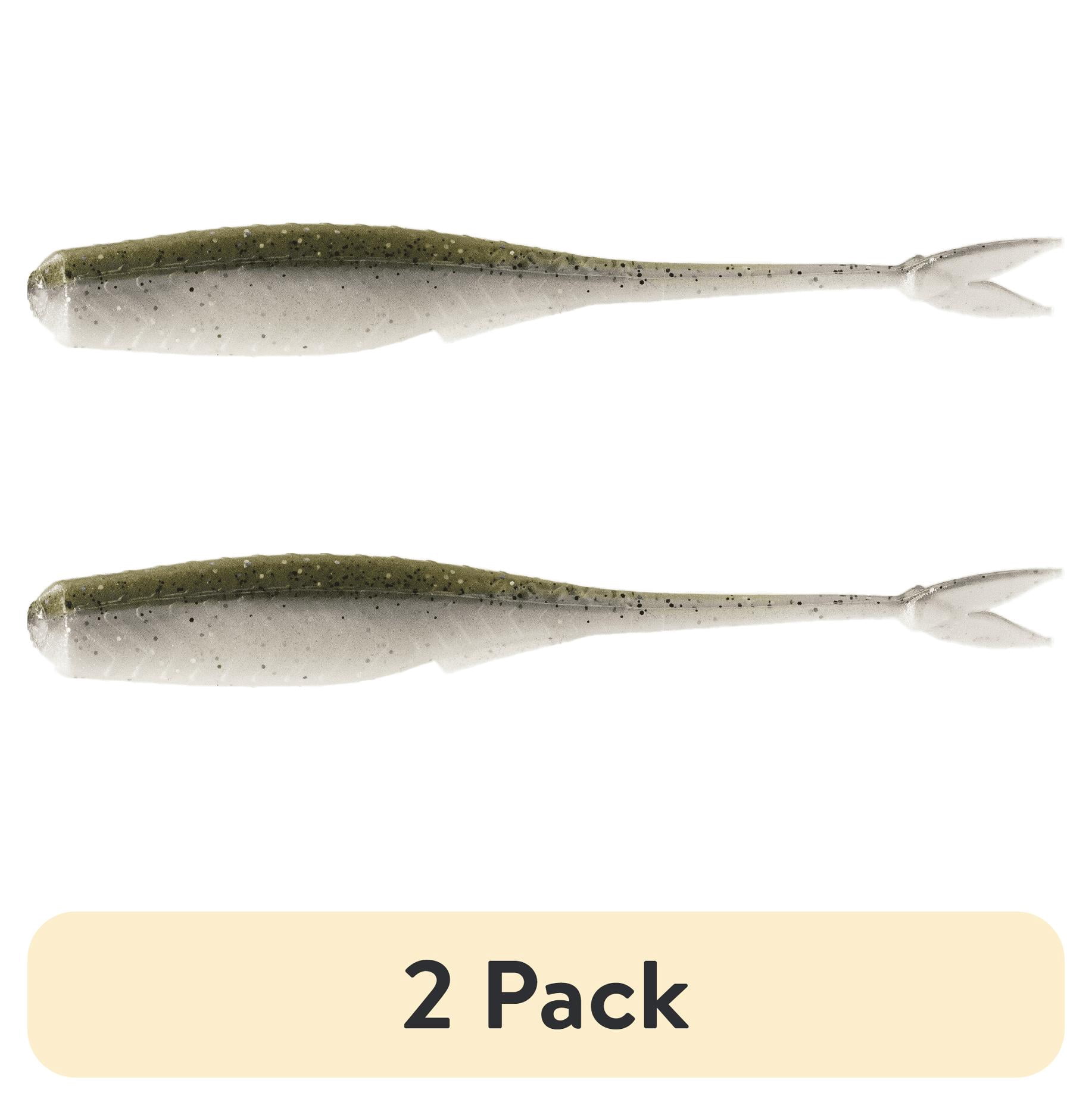 (2 pack) 6th Sense Swimbait Soft Plastic Juggle Minnow Fishing Lure - 4K Shad