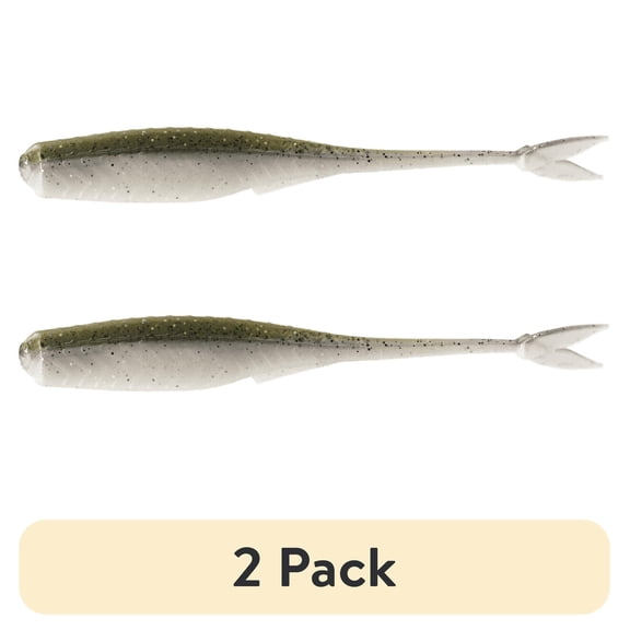 (2 pack) 6th Sense Swimbait Soft Plastic Juggle Minnow Fishing Lure - 4K Shad