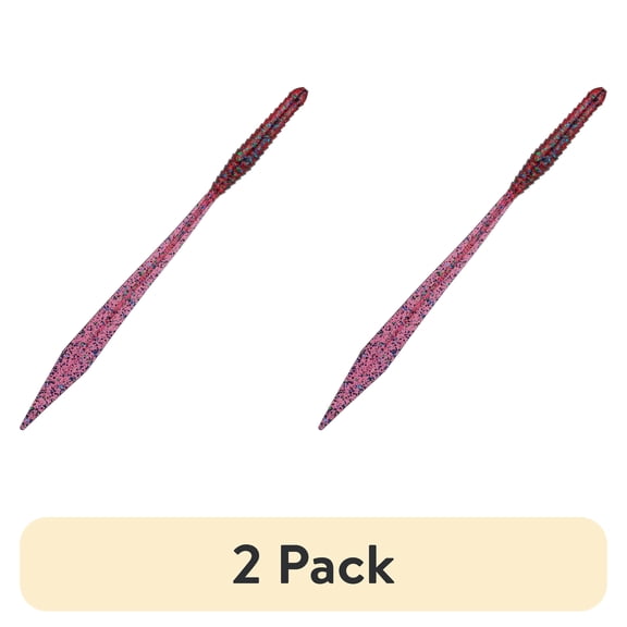 (2 pack) 6th Sense Ridge Worm 10 Soft Plastic Worm, High-Displacement Versatile Bass Bait,