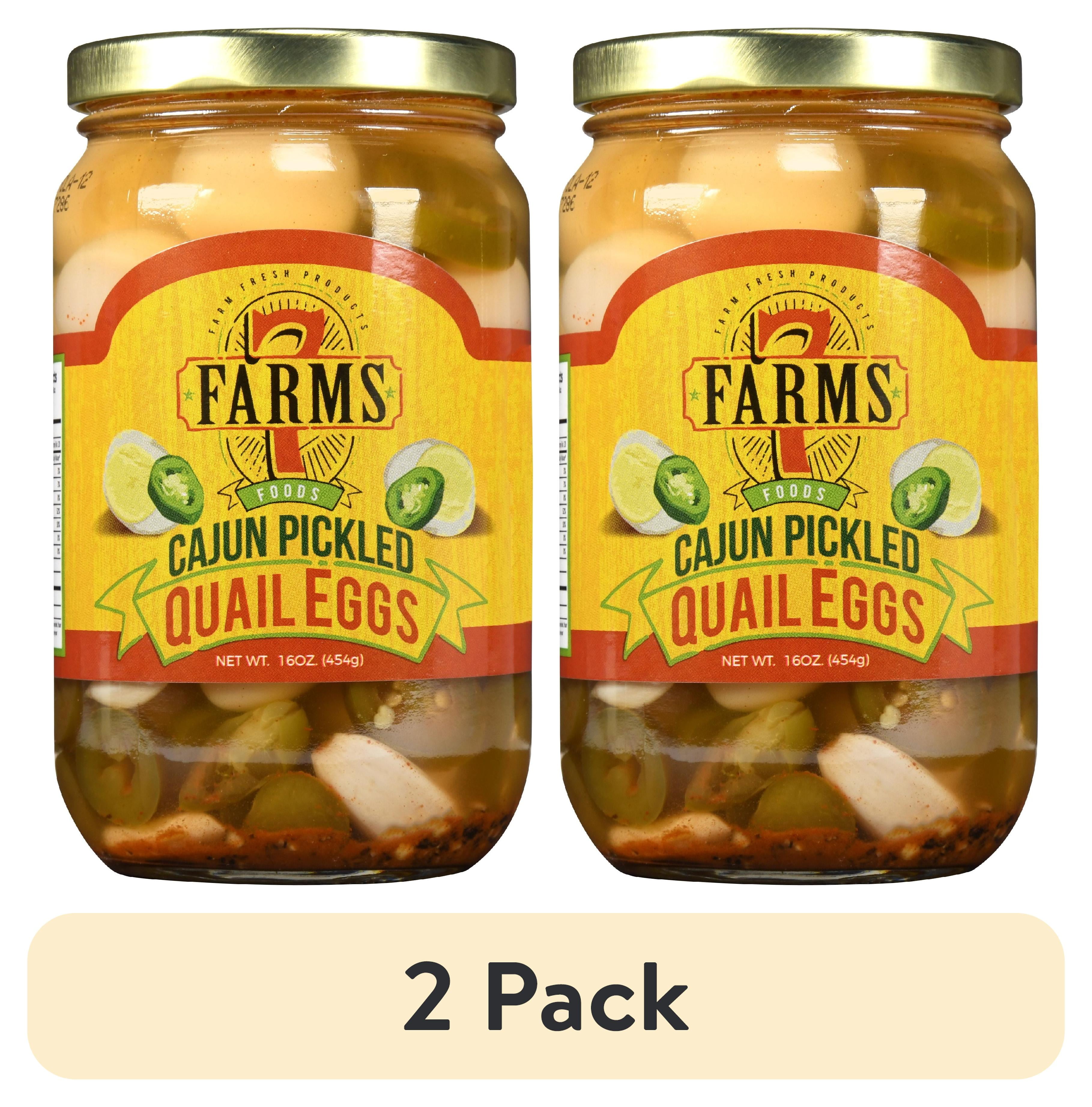 (2 pack) 7 Farms Cajun Pickled Quail Eggs