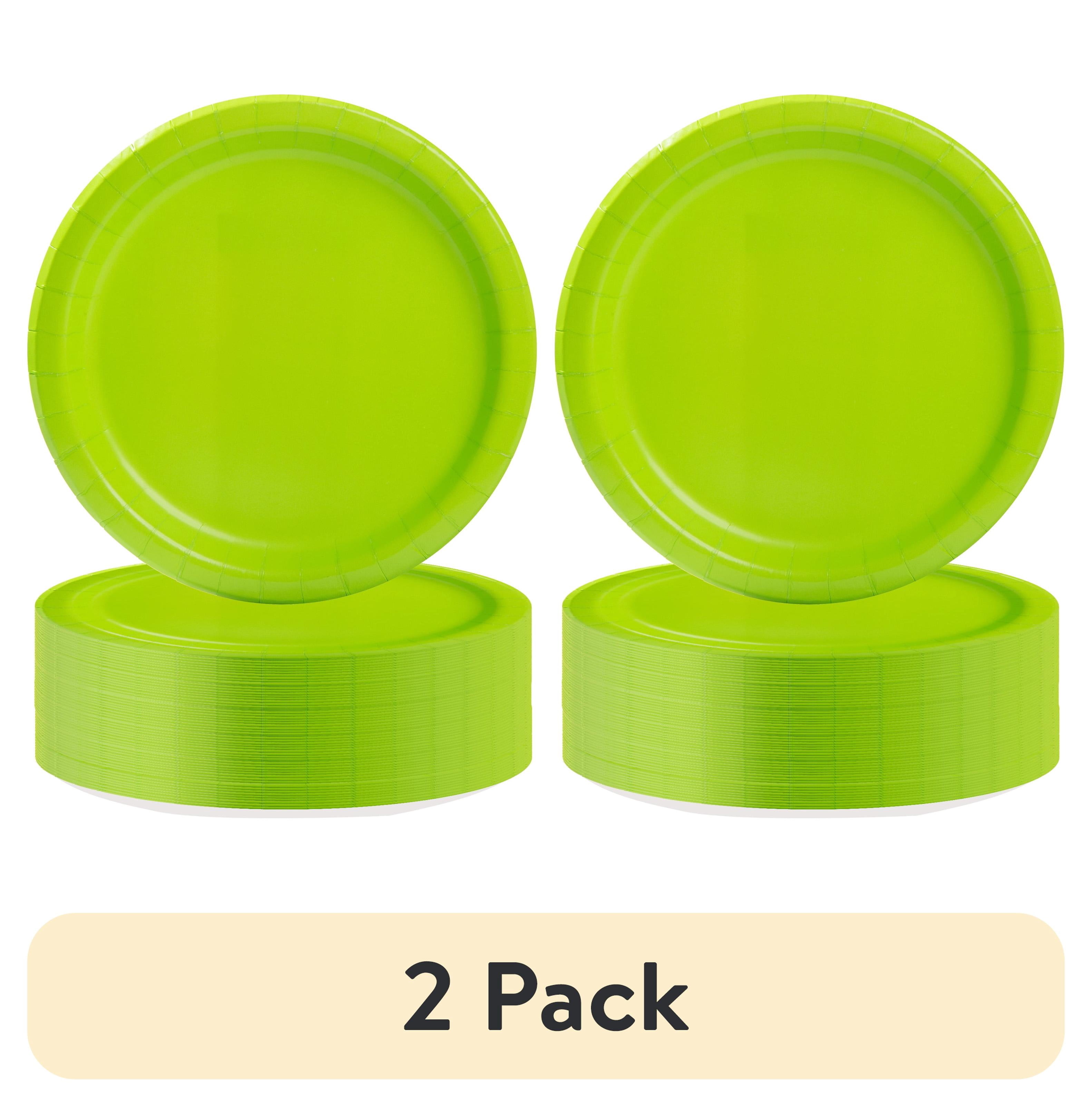(2 pack) 70CT 7IN Green Paper Dessert Plates by Way To Celebrate