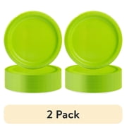 (2 pack) 70CT 7IN Green Paper Dessert Plates by Way To Celebrate